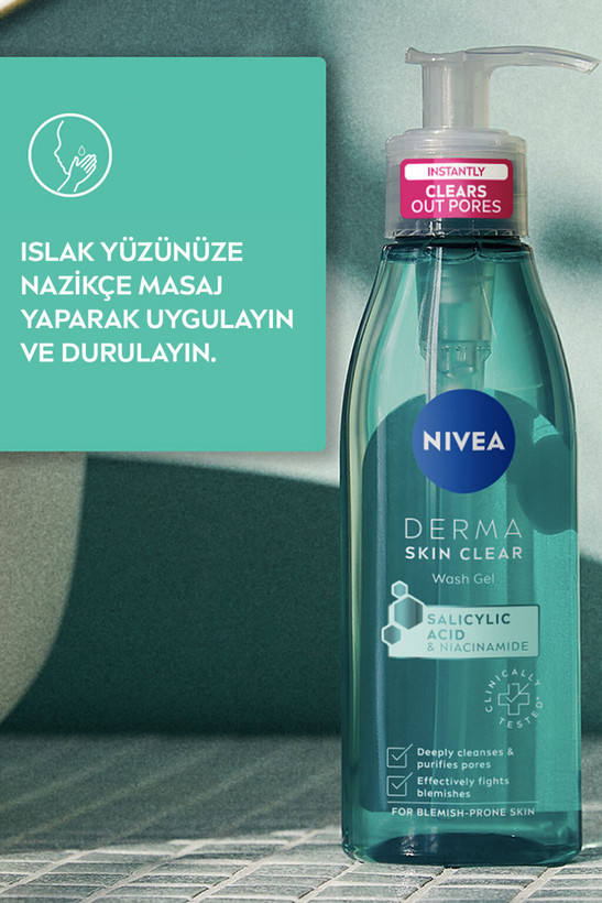 پک اقتصادی تونیک ضد جوش و تعادلدهنده پوست با نیاسینامید و اسید سالیسیلیک (BHA) Derma Skin Clear و ژل پاک کننده صورت ضد آکنه مدل نیاسینامید و اسید سالیسیلیک