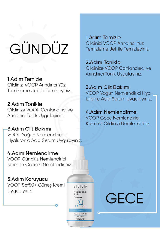 سرم پوست ووپ اورجینال VOOP 201 Hyaluronic Acid Serum B5 30 ml | Intense Moisturizing Skin Care Serum