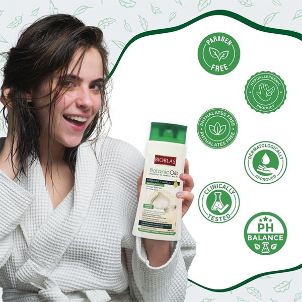 شامپو ضد ریزش عصاره سیر بیوبلاس Bioblas Botanic Oils Garlic Shampoo 360Ml