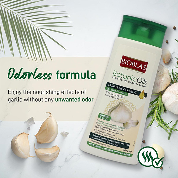 شامپو ضد ریزش عصاره سیر بیوبلاس Bioblas Botanic Oils Garlic Shampoo 360Ml