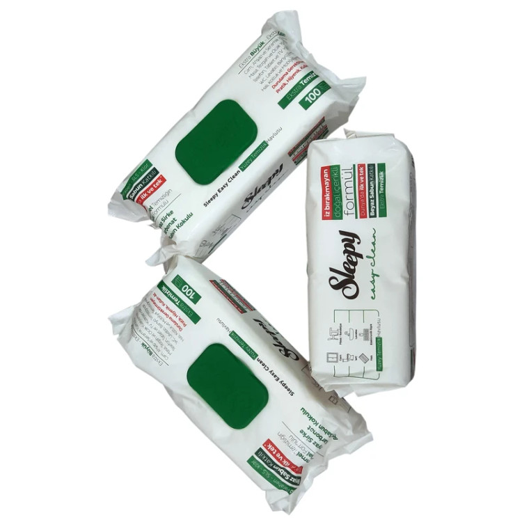 دستمال مرطوب همه کاره اسلیپی حاوی صابون سفید 100 عددی sleepy