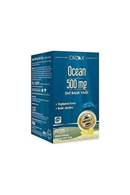 روغن ماهی خالص امگا 3 - 500 میلی گرم 60 کپسول - با طعم لیمو برند Ocean(اقیانوس) در دسته کلاژن