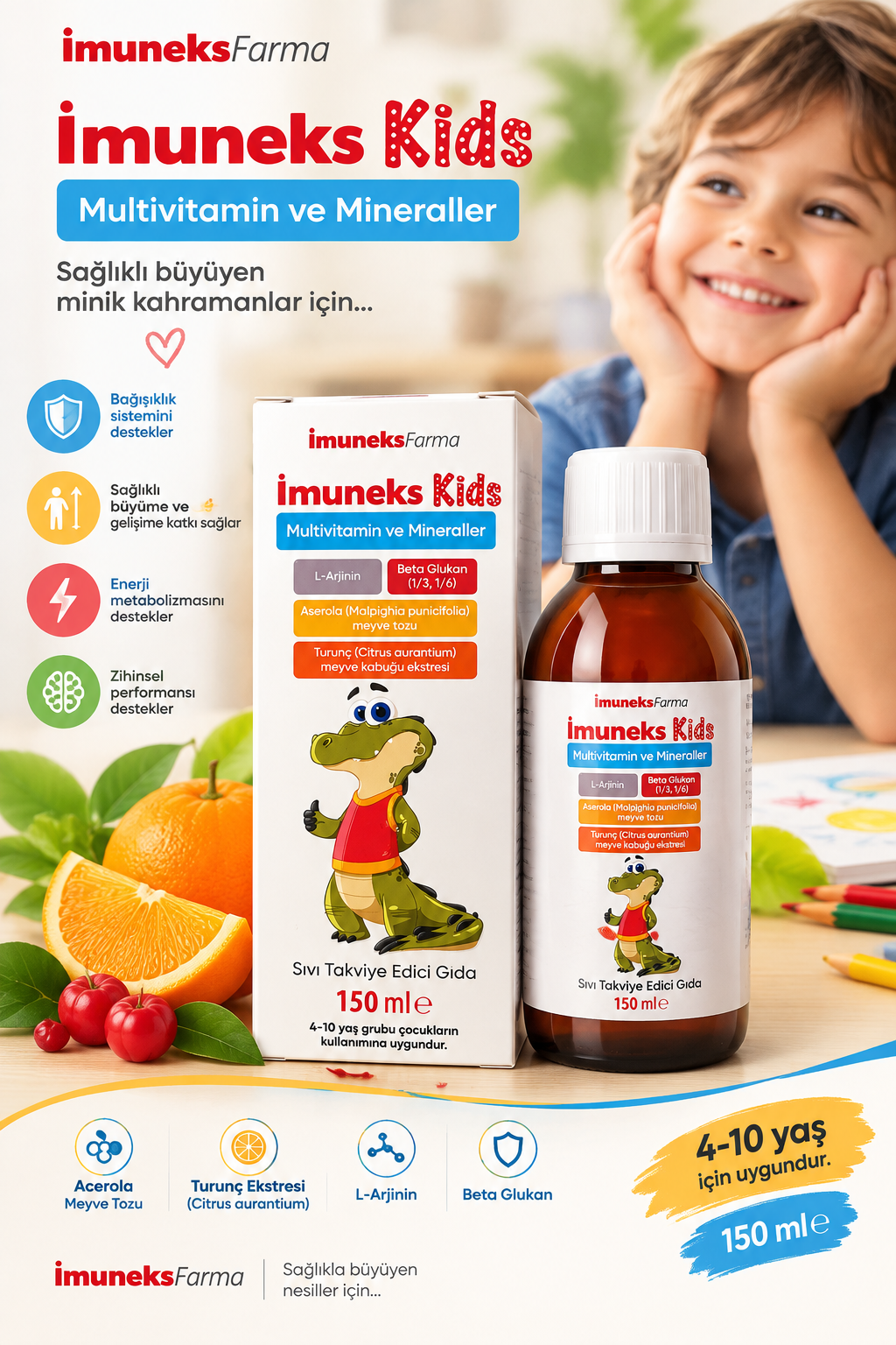مکملImuneks Kids برند Imuneks Farma
